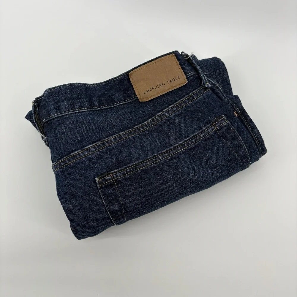 American Eagle Jeans Men's‎ 36x32 Blue Relaxed Straight Cotton Denim Meas 36x31
